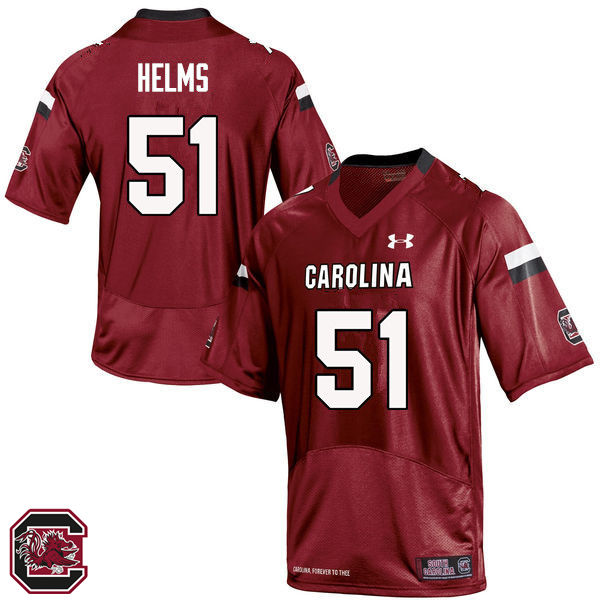Men South Carolina Gamecocks #51 Cory Helms College Football Jerseys Sale-Red
